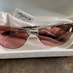 White silver with pink tint shades-used but good